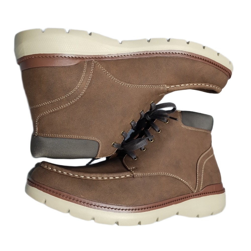 Dockers Rowan Boots Mens US 11M Dark Tan Classic Cushioned EVA Footbed 90-44152